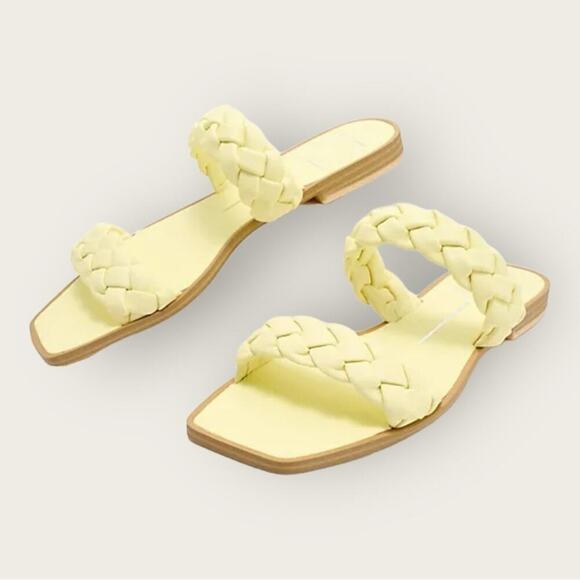 NWOB | Dolce Vita | Indy Braided Sandals | Light Yellow | 9 US - Picture 1 of 14